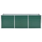 vidaXL Lit surélevé de jardin Acier galvanisé 240x80x77 cm Vert