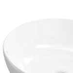 vidaXL Lavabo blanc 44x17 cm céramique rond