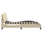 vidaXL Cadre de lit sans matelas crème 160x200 cm tissu