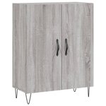 vidaXL Buffet haut Sonoma gris 69 5x34x180 cm Bois d'ingénierie