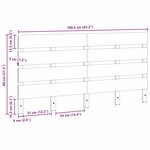 vidaXL Tête de lit Brun cire 160 5 x 3 x 80 cm Pin massif