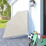 vidaXL Auvent latéral pliable de balcon Crème 140x140 cm