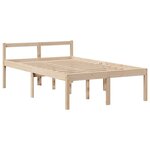 vidaXL Lit bibliothèque sans matelas 135x190 cm bois de pin massif