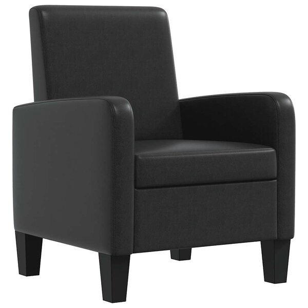 vidaXL Fauteuil Noir Similicuir