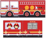 Rideau pour lit en hauteur en 4 parties Pompiers