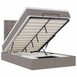 vidaXL Cadre de lit ottoman avec matelas taupe 120x200 cm tissu