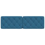 vidaXL Coussin de tête de lit bleu 160 cm velours
