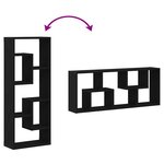 vidaXL Étagère murale Chêne noir 36x16x90 cm Bois d'ingénierie
