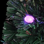 vidaXL Arbre de Noël pré-éclairé avec support et LED 150 cm fibre optique