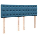 vidaXL Cadre de lit ottoman avec matelas bleu foncé 140x190 cm velours