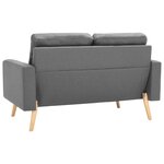 vidaXL Ensemble de canapés 2 Pièces Tissu Gris clair