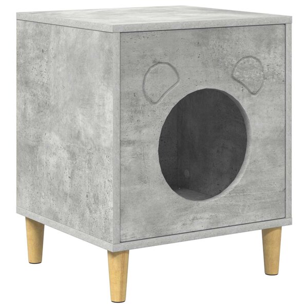 vidaXL Maison pour chat Béton 42 5 x 40 x 53 cm Bois d'ingénierie