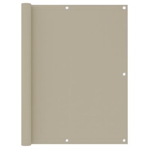 vidaXL Écran de balcon Beige 120x500 cm Tissu Oxford