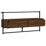 vidaXL Meuble TV mural chêne marron 100 5x30x51 cm bois d'ingénierie