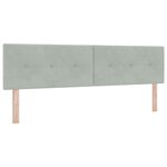 vidaXL Tête de lit Montage mural Gris clair 180 cm Velours