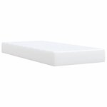 vidaXL Sommier à lattes de lit avec matelas Blanc 90x190 cm Similicuir