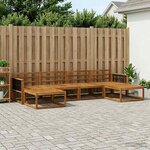 vidaXL Ensemble de canapés d'extérieur 6 Pièces Naturel