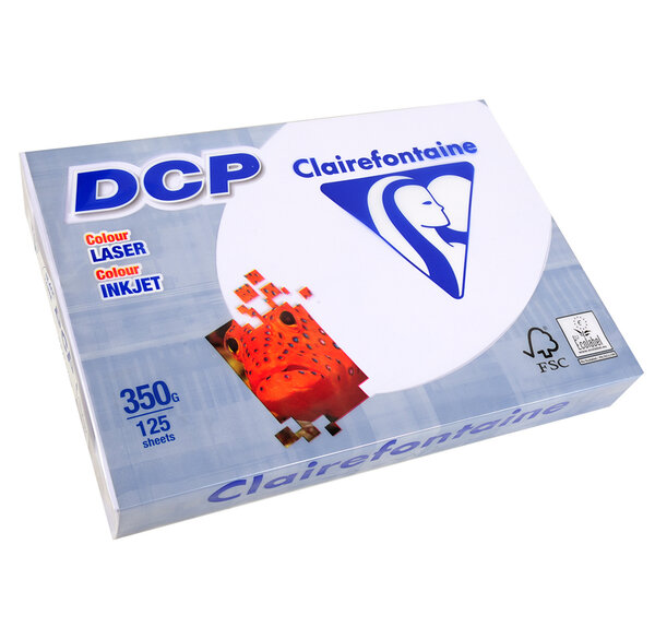Ramette 125 Feuilles Papier 350g A4 210x297 mm Certifié FSC Blanc x 4 CLAIREFONTAINE