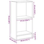 vidaXL Bibliothèque chêne noir 40x24x76 cm bois d'ingénierie