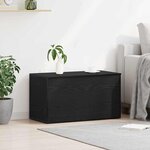 vidaXL Boîte de Rangement Chêne noir 84 x 42 x 46 cm Bois d'ingénierie