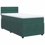 vidaXL Sommier à lattes de lit avec matelas Vert foncé 90x190 cm