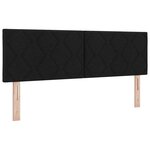 vidaXL Lit à ressorts avec matelas Noir 160 x 200 cm tissu