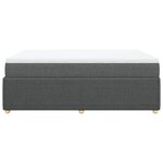 vidaXL Sommier à lattes de lit avec matelas Gris foncé 140x190cm Tissu