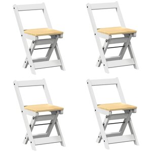 vidaXL Chaises à manger pliables lot de 4 Corona bois massif de pin
