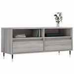 vidaXL Meuble TV sonoma gris 100x34 5x44 5 cm bois d'ingénierie