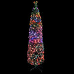 vidaXL Arbre de Noël artificiel mince et support 120 cm fibre optique