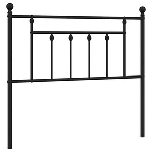vidaXL Tête de lit de remplacement métal noir 100 cm