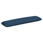 vidaXL Coussin de Dos Bleu 200 x 19 x 50 cm tissu