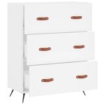 vidaXL Commode blanc 69 5 x 34 x 90 cm bois d'ingénierie