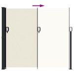 vidaXL Auvent latéral rétractable crème 180x300 cm