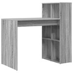 vidaXL Bureau d'écriture Gris Sonoma Bois d'ingénierie  laminate Medium