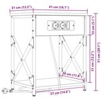 vidaXL Cabinet de chevet Gris Sonoma 41 x 31 x 51 cm Bois d'ingénierie