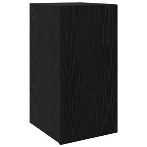 vidaXL Cabinet TV mural Montage mural Chêne noir Bois d'ingénierie