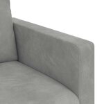 vidaXL Canapé Gris clair 228 x 78 x 80 cm Velours