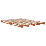 vidaXL Lit de palette cire marron 140x200 cm bois de pin massif
