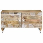 vidaXL Table basse 80x50x40 cm bois de manguier massif