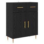 vidaXL Haut Armoire Chêne noir 69 5 x 34 x 180 cm Bois d'ingénierie