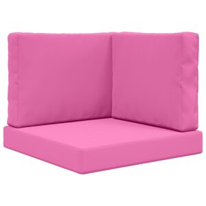 vidaXL Coussin de canapé d'extérieur 3 Pièces Rose Polyester