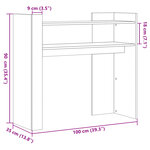 vidaXL Table console sonoma gris 100x35x90 cm bois d'ingénierie
