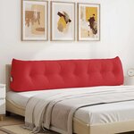 vidaXL Coussin de Dos Rouge 200 x 24 x 50 cm tissu