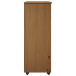 vidaXL Cabinet roulant Marron miel 53 x 39 x 103 cm Bois de Pin Massif