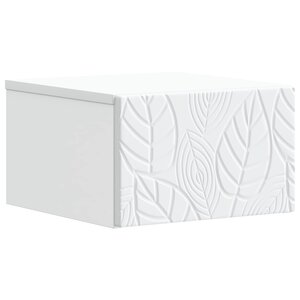 vidaXL Cabinet de chevet mural Blanc 49 x 34 5 x 20 cm