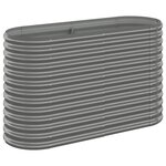 vidaXL Lit surélevé de jardin Acier enduit de poudre 114x40x68 cm gris