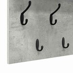 vidaXL Porte-manteau mural avec étagère Gris béton 60 x 40 x 12 cm