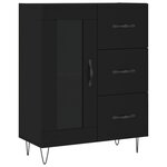vidaXL Buffet noir 69 5x34x90 cm bois d'ingénierie