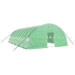 vidaXL Serre avec cadre en acier vert 60 m² 10x6x2 85 m